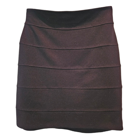Twenty One Layered Straight Pencil Skirt Stretchy Black Women's Large - Picture 5 of 6